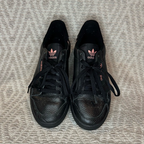 ADIDAS ORIGINALS CONTINENTAL 80 LEATHER CASUAL WOMEN'S SHOES BLACK - Picture 2 of 9